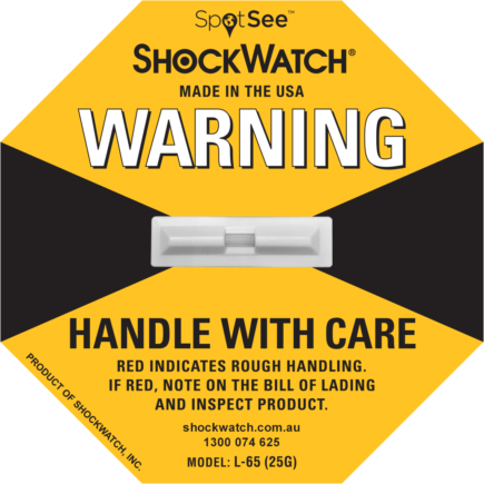 ShockWatch fra Elcon Broker L 65 - ShockWatch gul