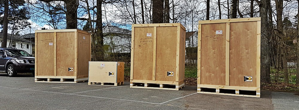 Finerkasser i ulike størrelser